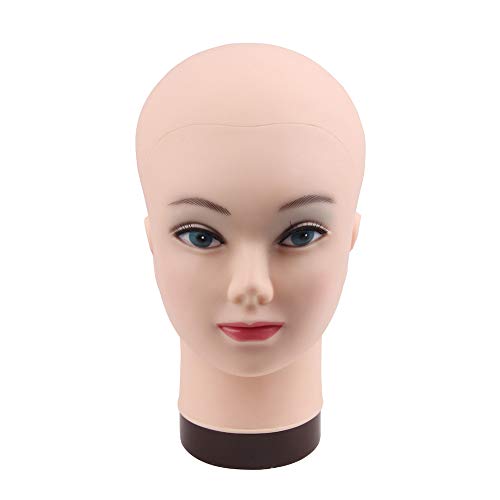 JiaYi Bald Mannequin Head for Wigs Professional Cosmetology Training Manikin ...