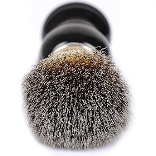 Shaving Brushes, JR 0.79inch Synthetic Nylon Brush Hair Knot with Pure Black ...