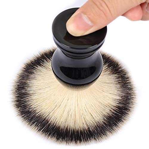 Shaving Brushes, JR 0.79inch Synthetic Nylon Brush Hair Knot with Pure Black ...