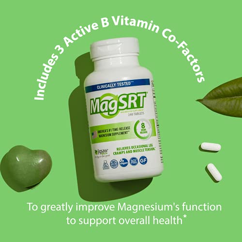 Jigsaw Health MagSRT Slow Release Magnesium Supplement with Active B-Vitamin,...