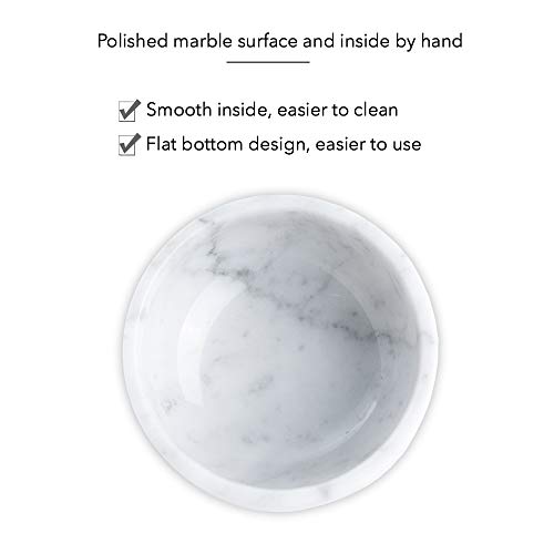 JIMEI Marble Shaving Soap Bowl Decorative Multi-Purpose Stone Bowl- Use as Ce...