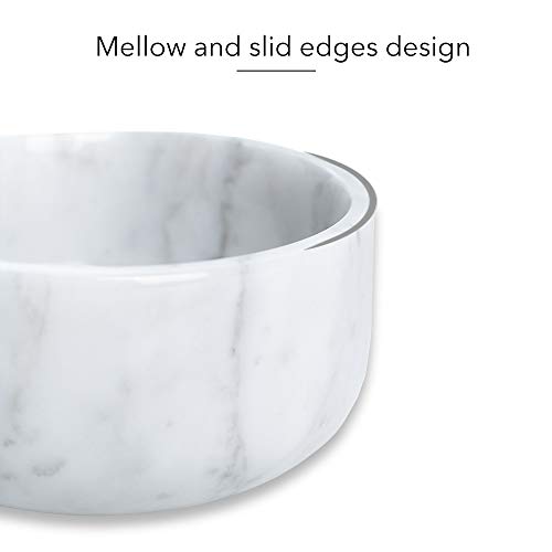 JIMEI Marble Shaving Soap Bowl Decorative Multi-Purpose Stone Bowl- Use as Ce...