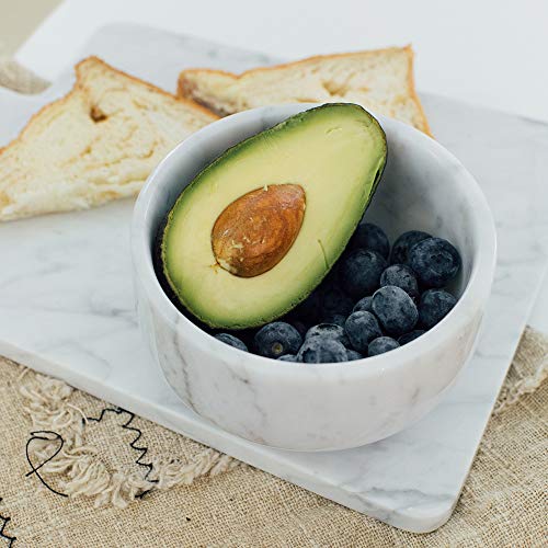 JIMEI Marble Shaving Soap Bowl Decorative Multi-Purpose Stone Bowl- Use as Ce...