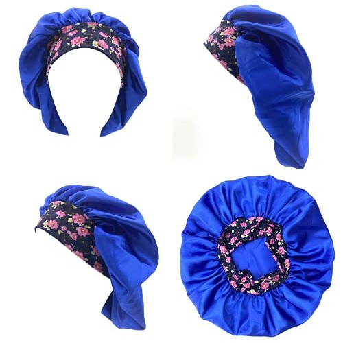 JIN JIN 4 Pcs Satin Sleep Cap, Soft Bonnets for Women Hair Bonnet Cover.Sliky...