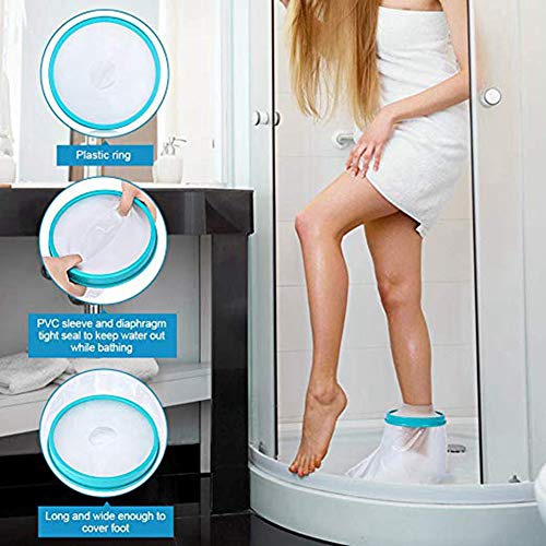 JIN 100% Reusable Waterproof Foot Cast Wound Cover Protector for Broken Surge...