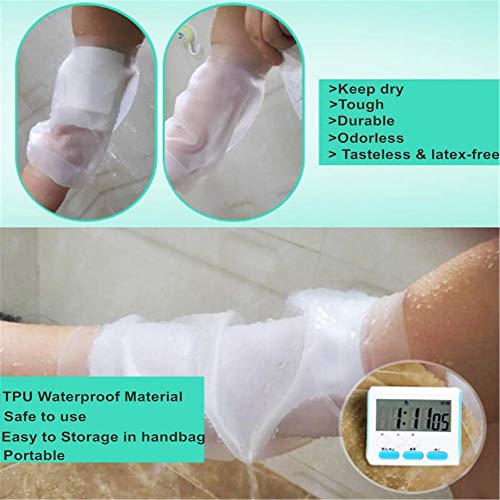 JIN Adult Kids Middle Arm Albow Shower Cast Cover Waterproof PICC Line Protec...