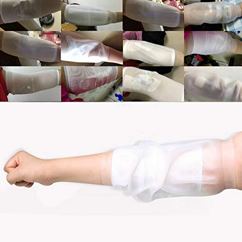 JIN Adult Kids Middle Arm Albow Shower Cast Cover Waterproof PICC Line Protec...