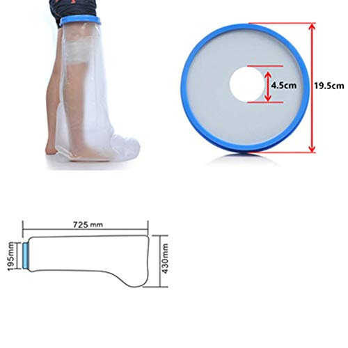JIN Adult Leg Cast Covers Protector Wound Seal Tight Reusable Dry Bag for Inj...