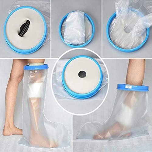 JIN Adult Leg Cast Covers Protector Wound Seal Tight Reusable Dry Bag for Inj...