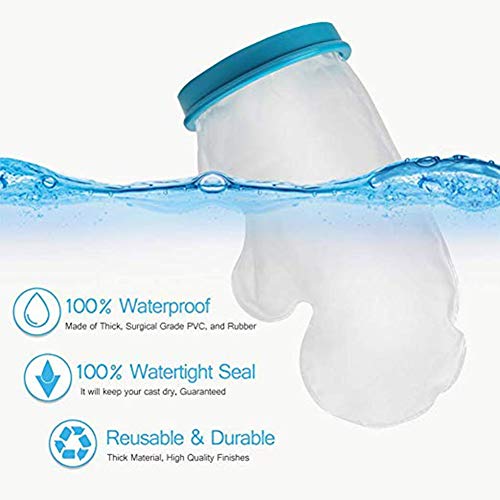 JIN Cast Cover Best Watertight Protection Seal Tight Cast and Bandage Protect...