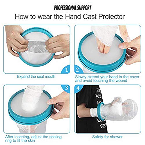 JIN Cast Cover Best Watertight Protection Seal Tight Cast and Bandage Protect...