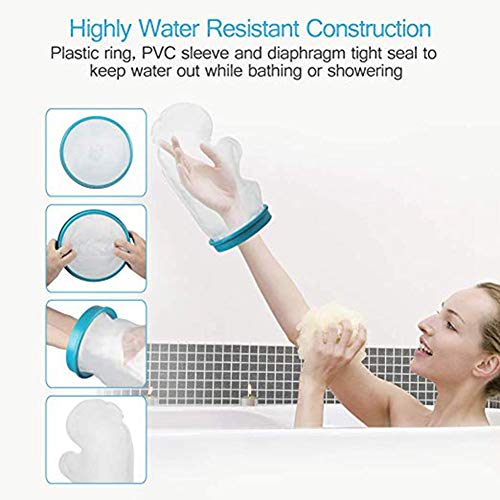 JIN Cast Cover for Shower Watertight Protection 100% Reusable Wound Burns Bar...