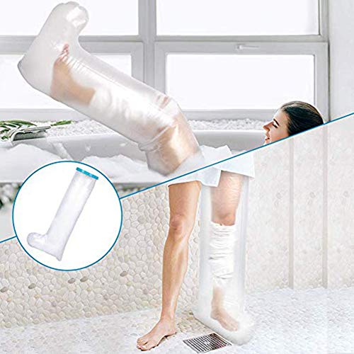 JIN Waterproof Leg Cast Cover for Shower Bath, Shower Cast Protector Watertig...