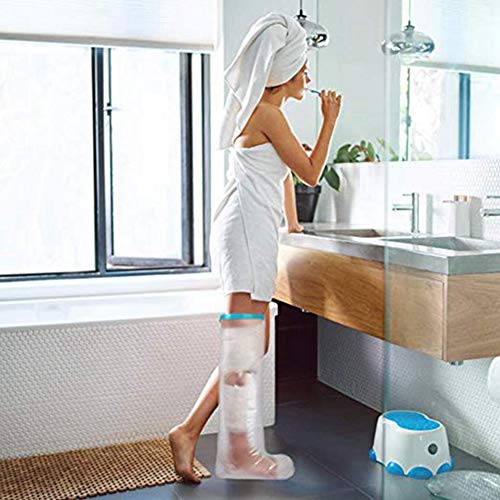 JIN Waterproof Leg Cast Cover for Shower Bath, Shower Cast Protector Watertig...