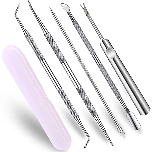 Ingrown Toenail Pedicure Tool Kit Nail File and Nail Lifter Pusher Double-Sid...