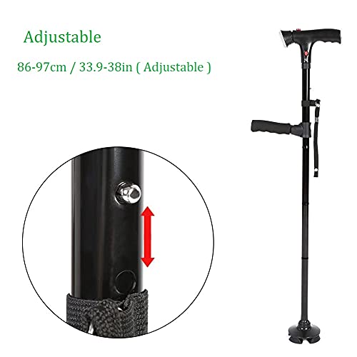 Folding Cane with Led Light, Adjustable Canes and Walking Sticks for Seniors,...