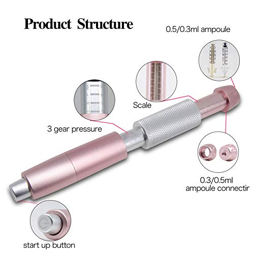 JINGBO 2 in 1 Hyaluron Pen, 0.3ML/0.5ML Hyaluronic Acid Syringe Pen Skin Care...