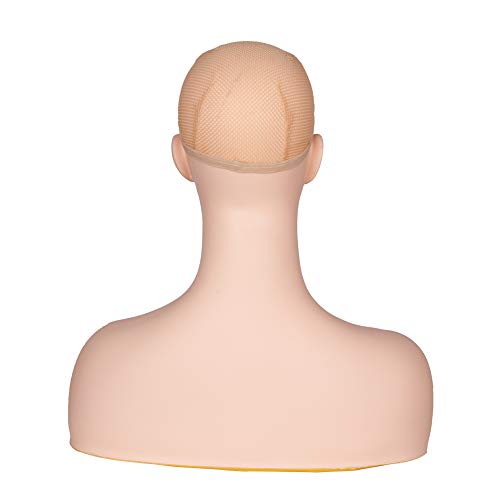 Realistic Female Mannequin Head With Shoulder Manikin Head Bust for Wigs Beau...