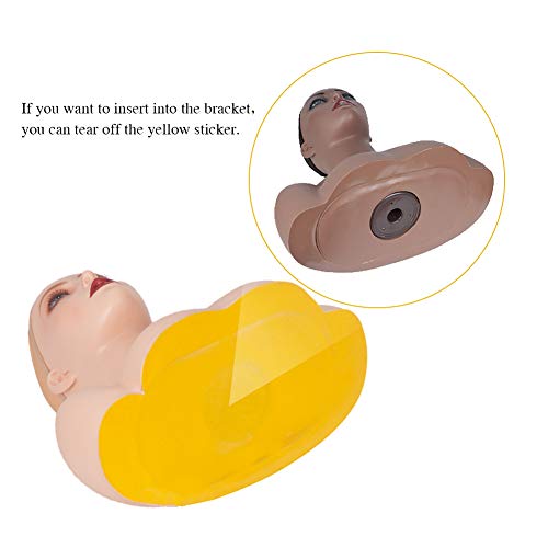 Realistic Female Mannequin Head With Shoulder Manikin Head Bust for Wigs Beau...