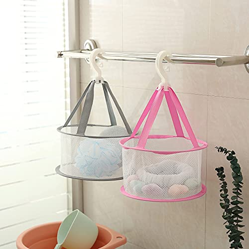 Jinhong 2pcs Hanging Mesh Drying Rack Basket 7.8 inch for Makeup Tools Cleani...