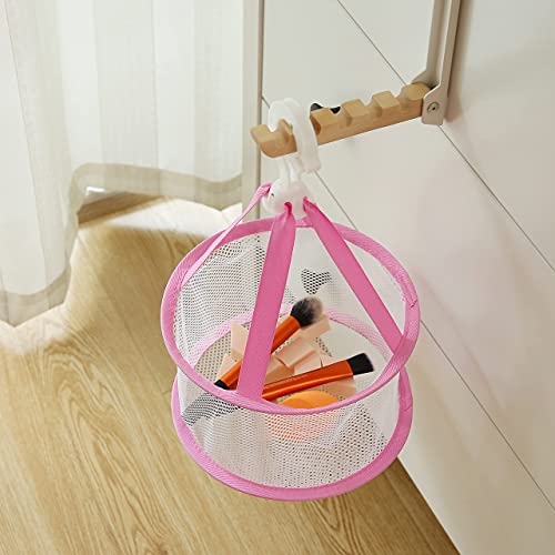 Jinhong 2pcs Hanging Mesh Drying Rack Basket 7.8 inch for Makeup Tools Cleani...