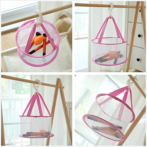 Jinhong 2pcs Hanging Mesh Drying Rack Basket 7.8 inch for Makeup Tools Cleani...
