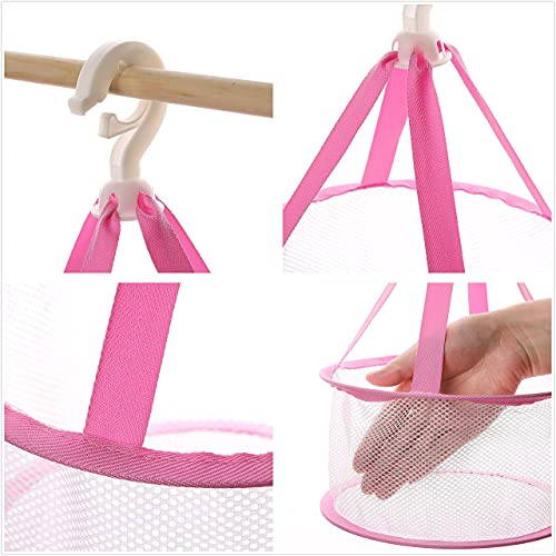 Jinhong 2pcs Hanging Mesh Drying Rack Basket 7.8 inch for Makeup Tools Cleani...