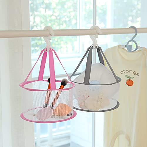 Jinhong 2pcs Hanging Mesh Drying Rack Basket 7.8 inch for Makeup Tools Cleani...