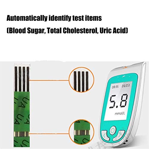 JINTD 3 in 1 Cholesterol Test Kit Multi-Function Uric Acid and Diabetes Teste...