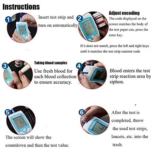 JINTD Multi-Function 3 in 1 Cholesterol Test Kit Uric Acid and Blood Sugar Te...