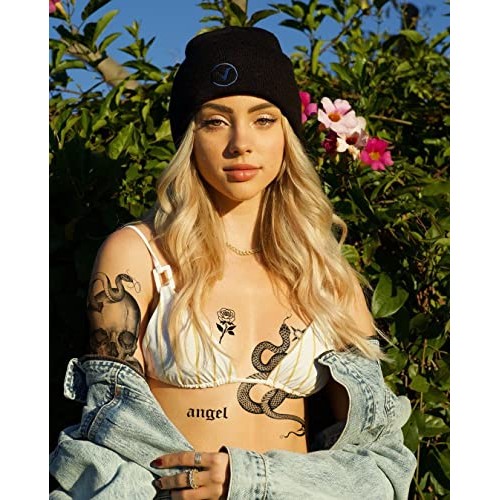 JINYOUS 22 Sheets Realistic Temporary Tattoo, 10 sheets Sexy Snake Fake Tatto...