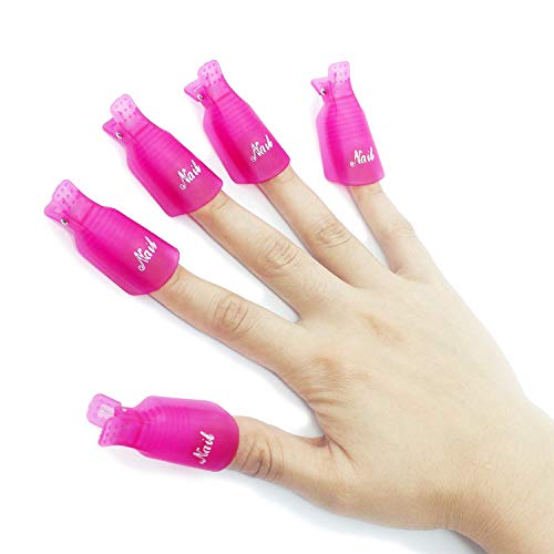 Jiulory Nail Polish Remover Clips Set 10 + 1000 PCS Soak Off Nail Gel Polish ...