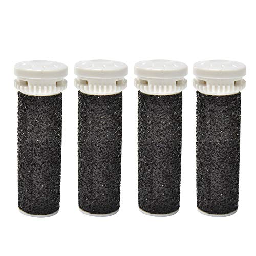 4 Pack Black Replacement Roller Refills Compatible with Scholl Express Pedi F...