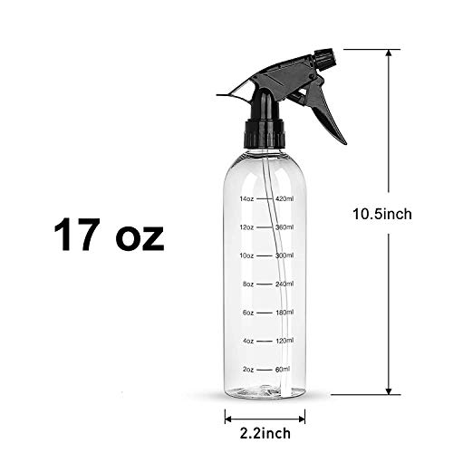 Empty Plastic Spray Bottles (5 pack) for Cleaning Solutions, Hair, Essential ...