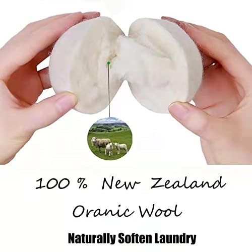 Jiwido Wool Dryer Balls Laundry Reusable Natural Organic Fabric Softener, Che...