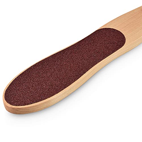 JJ Autumn Professional Foot File Callus Remover - Wooden Pedi Foot Scrubber F...