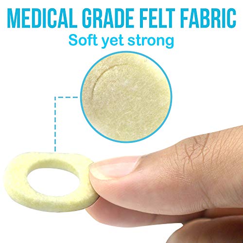 JJ CARE Corn Cushions [Box of 80] Corn Pads for Feet, Soft Felt Corn Pads for...