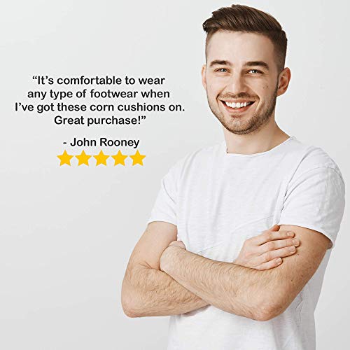 JJ CARE Corn Cushions [Box of 80] Corn Pads for Feet, Soft Felt Corn Pads for...