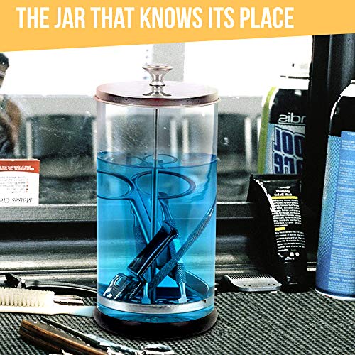 JJ CARE Disinfectant Jar (35 Oz) Disinfecting Jar with Removable Basket and S...