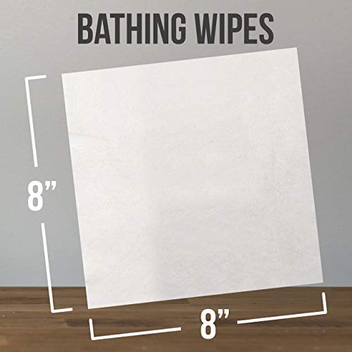 JJ CARE No Rinse Bathing Wipes for Adults, Disposable Shower Wipes (80 Count ...