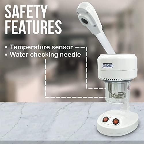 JJ CARE Tabletop Facial Steamer, Mini Facial Steamer for Salon and Spa, Ozone...