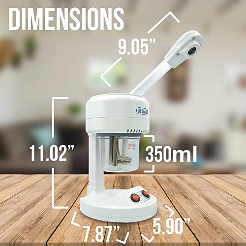 JJ CARE Tabletop Facial Steamer, Mini Facial Steamer for Salon and Spa, Ozone...