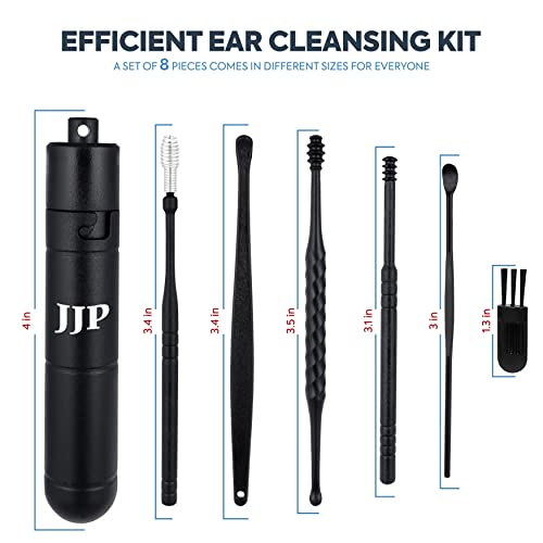 8 pcs Ear Pick, Ear Wax Removal Kit, plizer Homie Earwax Remover Set with Bru...