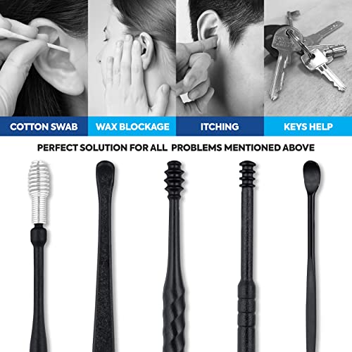 8 pcs Ear Pick, Ear Wax Removal Kit, plizer Homie Earwax Remover Set with Bru...