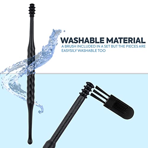 8 pcs Ear Pick, Ear Wax Removal Kit, plizer Homie Earwax Remover Set with Bru...