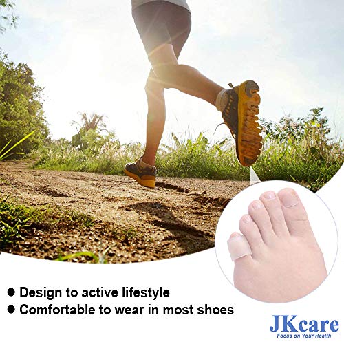 JKcare Transparent Pinky Toe Sleeves, Silicone Corn Cushions Pads, 12 Pack Li...