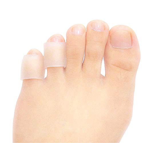 JKcare Transparent Pinky Toe Sleeves, Silicone Corn Cushions Pads, 12 Pack Li...