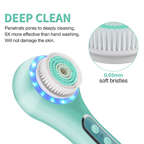 JLAA Electric Facial Cleansing Brush, Rechargeable IPX7 Waterproof Face Brush...