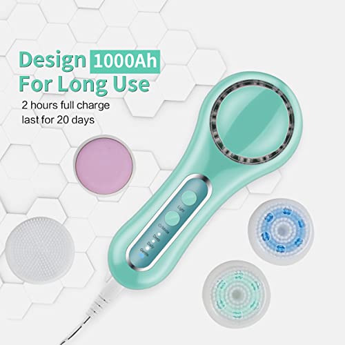 JLAA Electric Facial Cleansing Brush, Rechargeable IPX7 Waterproof Face Brush...