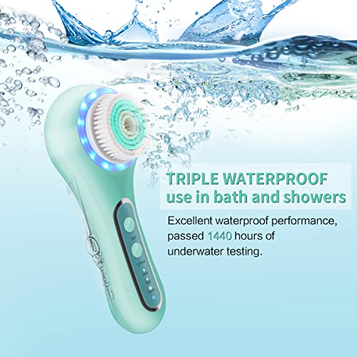 JLAA Electric Facial Cleansing Brush, Rechargeable IPX7 Waterproof Face Brush...